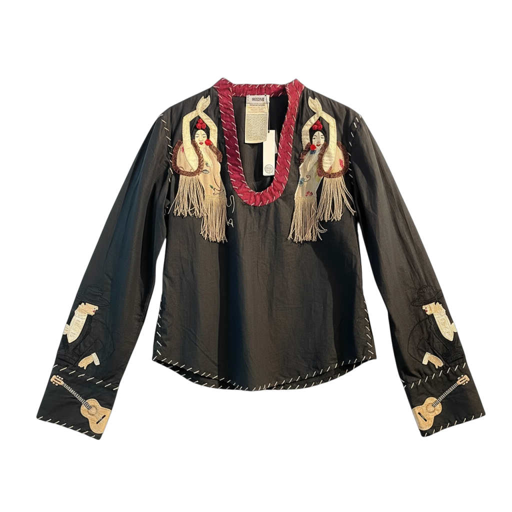 MOSCHINO EMBELLISHED DANCER BLOUSE