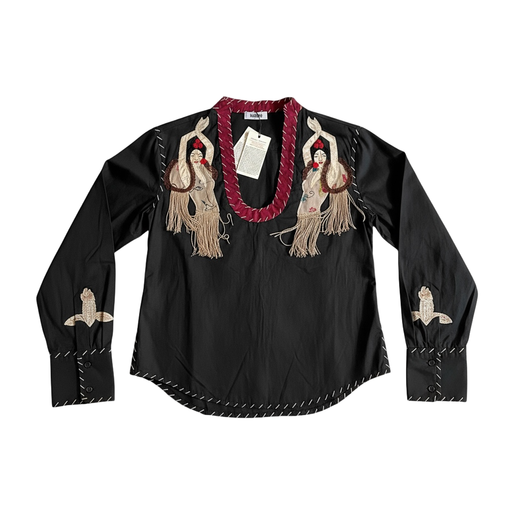 MOSCHINO EMBELLISHED DANCER BLOUSE