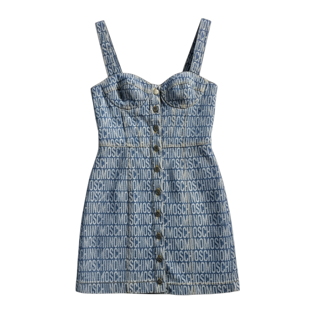 MOSCHINO DENIM BUSTIER DRESS