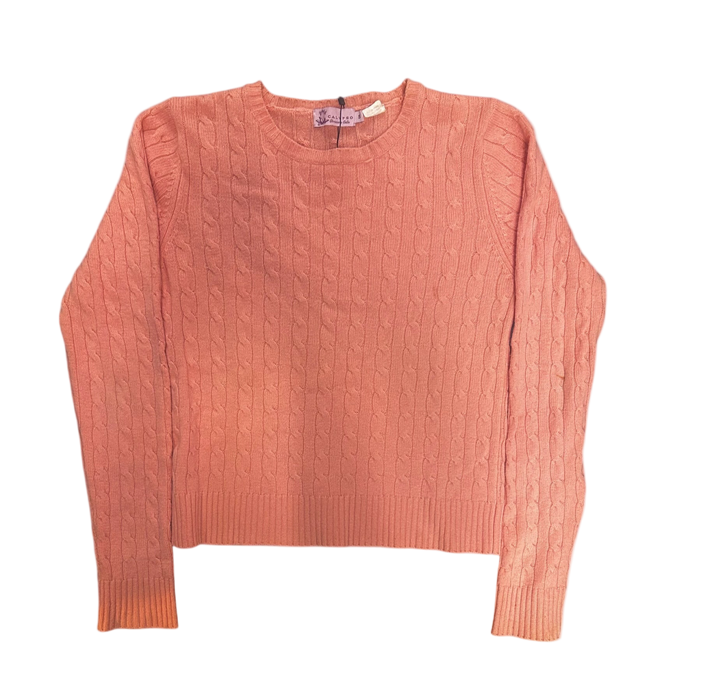 UPCYCLED CASHMERE CABLEKNIT SWEATER