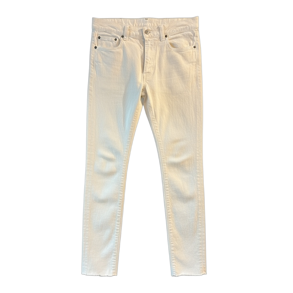 HEDI SLIMANE FOR SAINT LAURENT 2012 WHITE JEANS