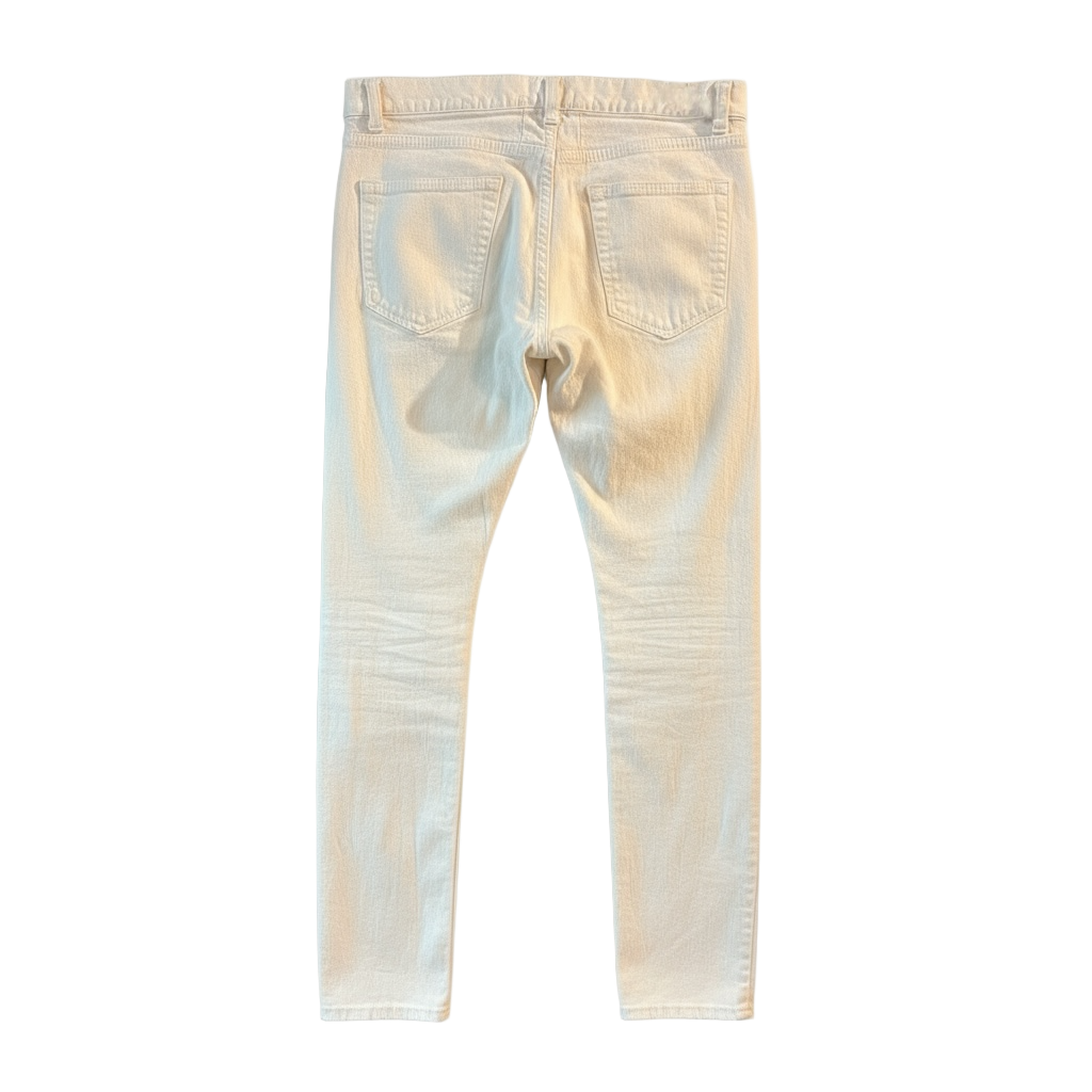 HEDI SLIMANE FOR SAINT LAURENT 2012 WHITE JEANS