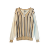 Image of D&G STRIPED V NECK SWEATER