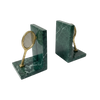 Image of ANTIQUE MARBLE AND BRASS TENNIS RACKET BOOKENDS