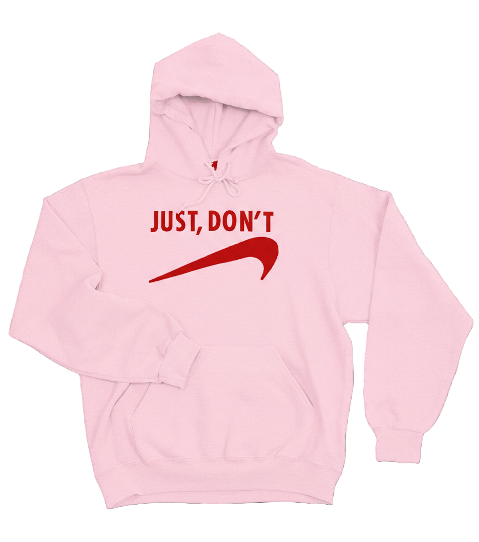 nike just do it hoodie pink