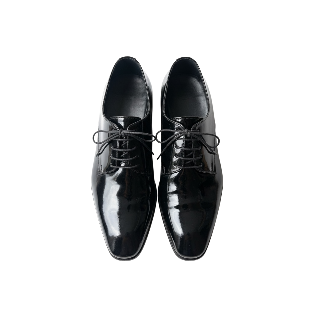 DIOR HOMME BY HEDI SLIMANE PATENT LEATHER OXFORDS