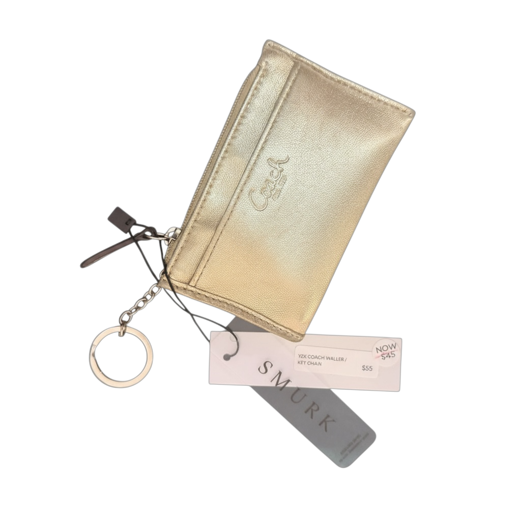 COACH GOLD LAMÈ WALLET