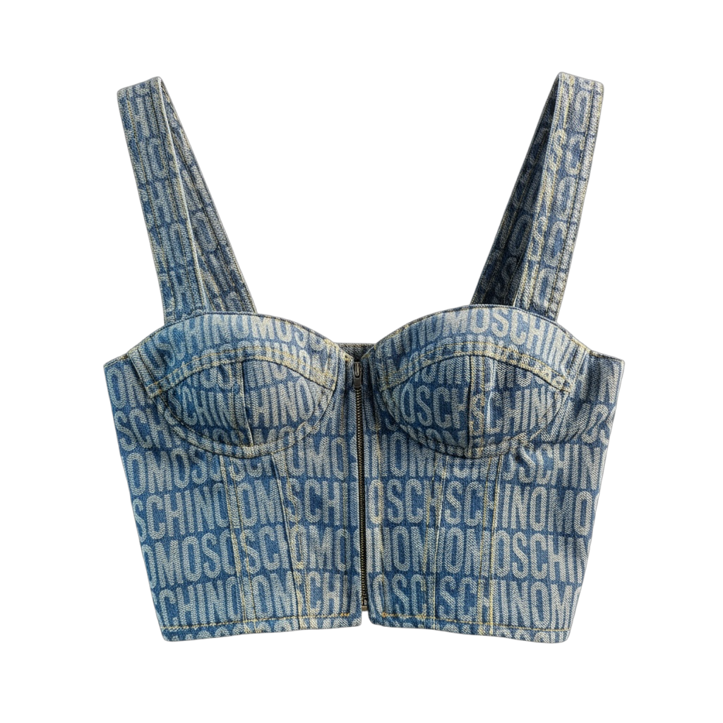MOSCHINO DENIM BUSTIER