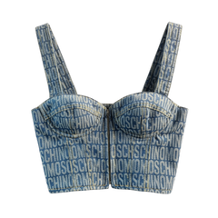 MOSCHINO DENIM BUSTIER