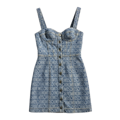 MOSCHINO DENIM BUSTIER DRESS