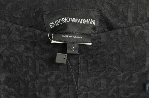 EMPORIO ARMANI BLACK LEOPARD SKIRT