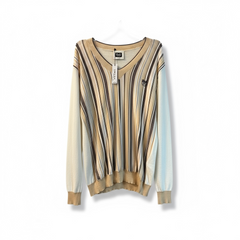 D&G STRIPED V NECK SWEATER