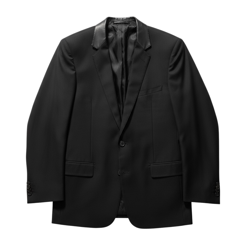 DIOR HOMME F/W 2006 LEATHER COLLAR BLAZER