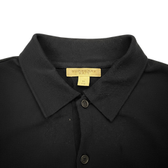 BURBERRY MERINO WOOL LONG SLEEVE POLO