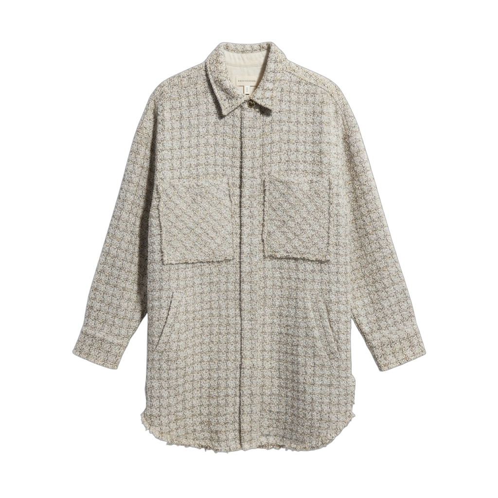 FAITH CONNEXTION TWEED BUTTON DOWN