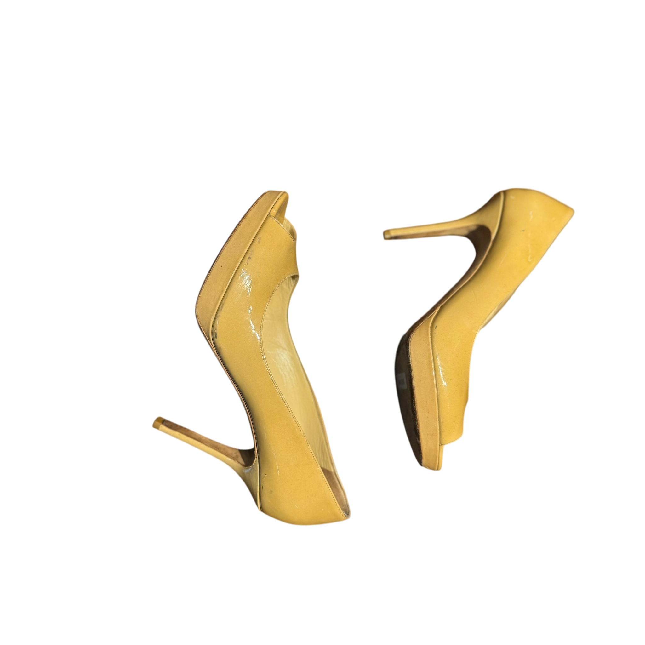 JIMMY CHOOSE PEEP TOE PUMPS