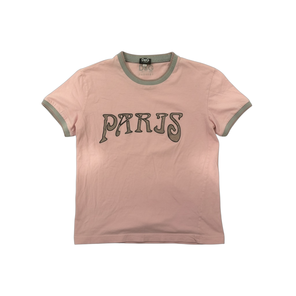 D&G PARIS GLITTER CITY TEE